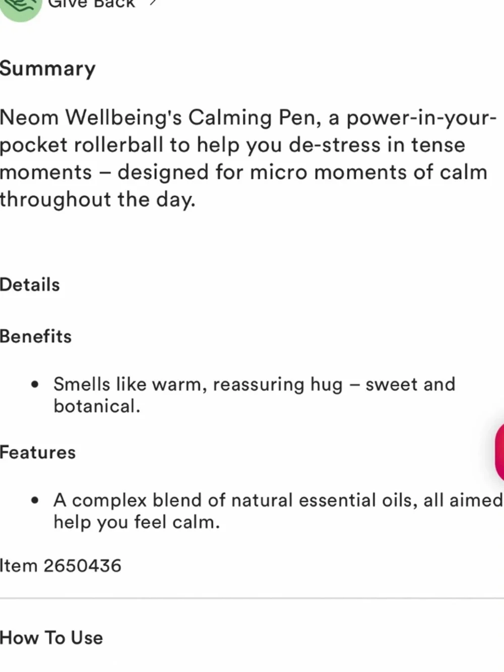 NEOM Calming Pen